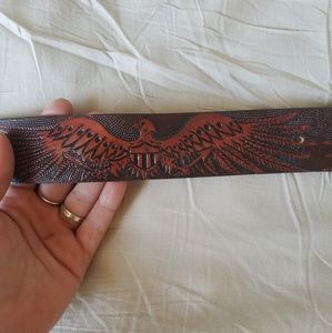 Genuine Leather Eagle Belt